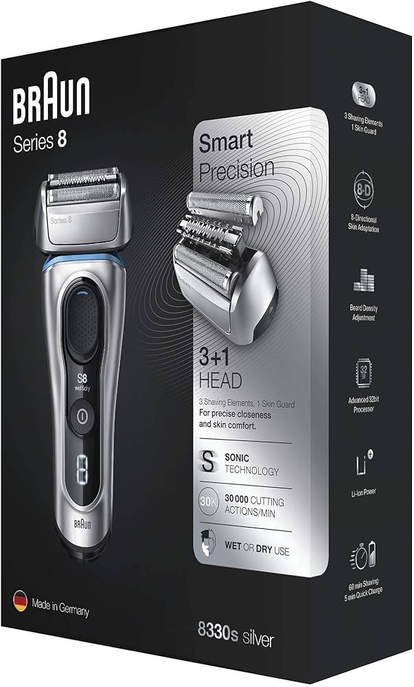 Amazon.com: Braun 8 Series 8330S Wet & Dry, Rechargeable, Cordless